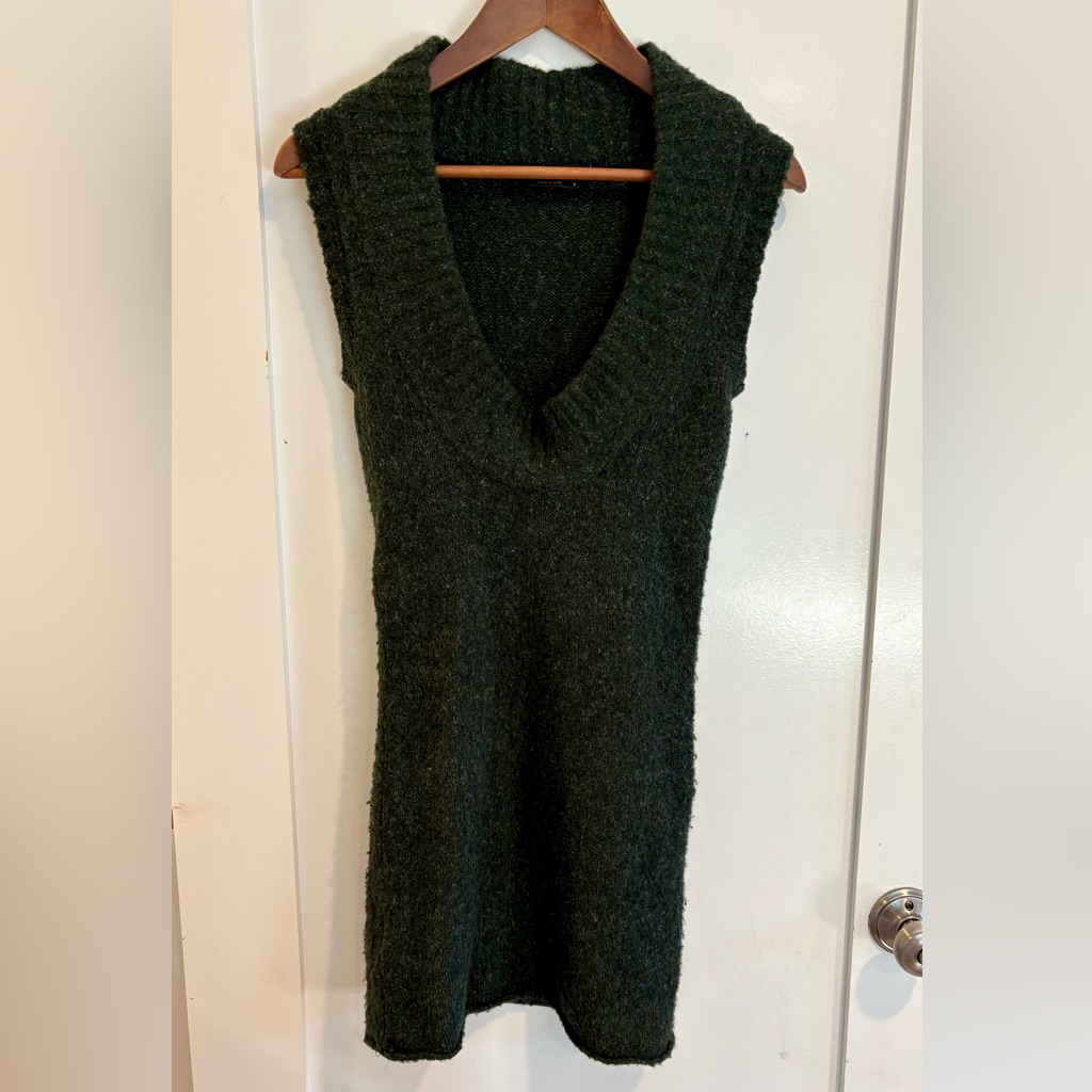 Bcbg Max Azria Sweater Dress Tunic Hunter Forest Green Good Condition Small